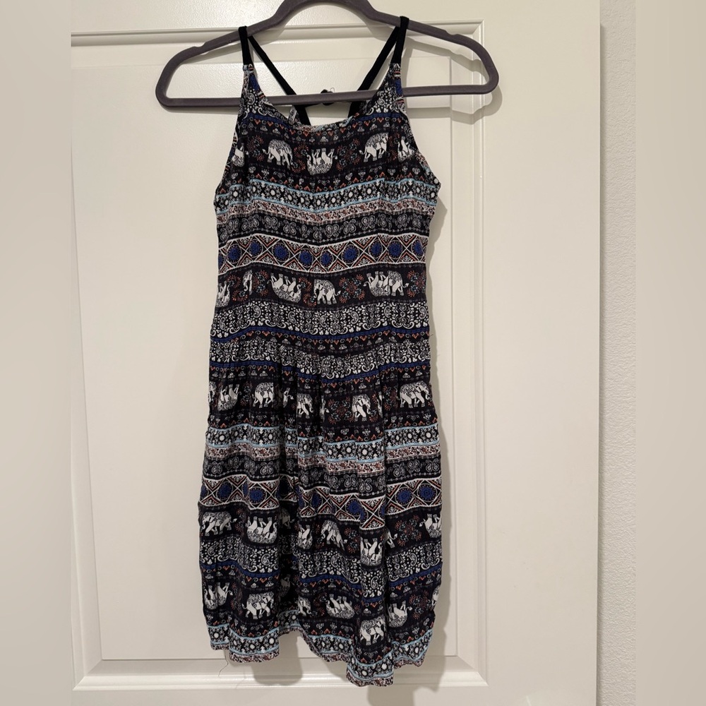 Bohemian Elephant Print Dress